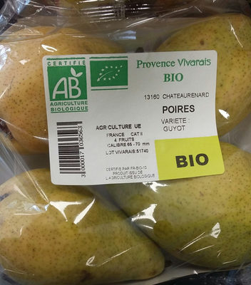 poires front packaging