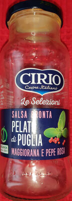 salsa pronta pelato di Puglia maggiorana e pepe rosa