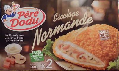 Escalope normande aux champignons jambon de dinde et crème fraîche