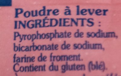 Levure Chimique, 10 Sachets, Marque L'alsacienne ingredients label