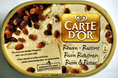 Crème glacée Rhum - Raisins