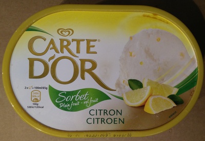 Sorbet Plein Fruit Citron front packaging