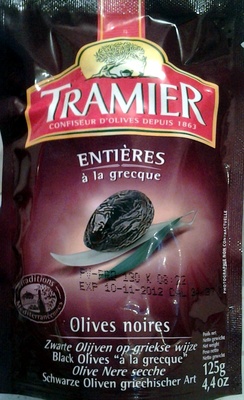 Olives noires entières à la grecque