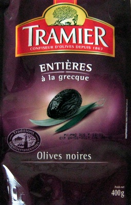 Olives noires Entières à la grecque Tramier