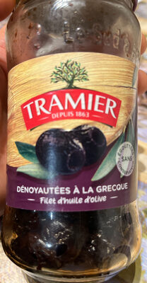 Olives noires dénoyautées à la grecque