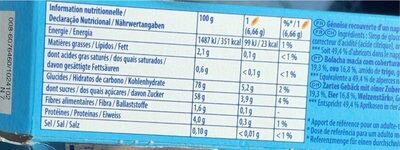 Lulu la barquette Abricot nutrition facts table