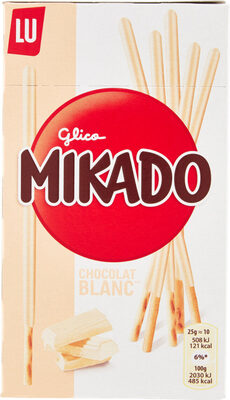 Mikado chocolat blanc front packaging