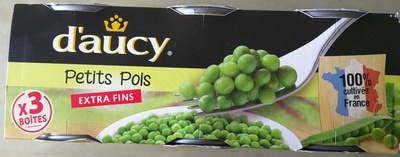 Petits pois extra fins d'aucy cart.3x140g