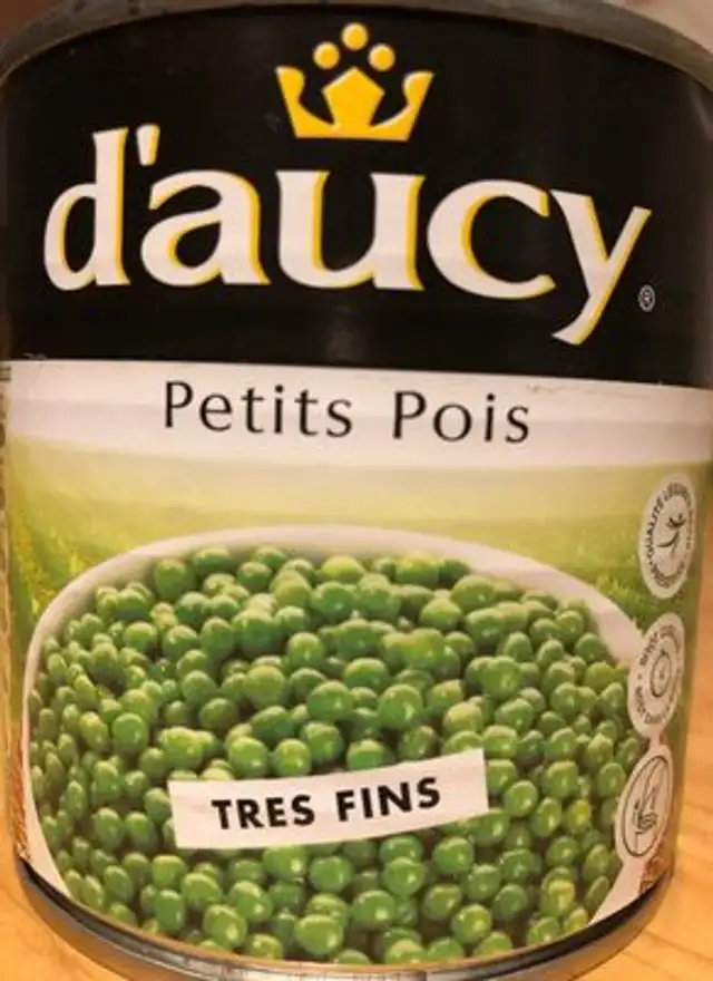 Petits pois front packaging