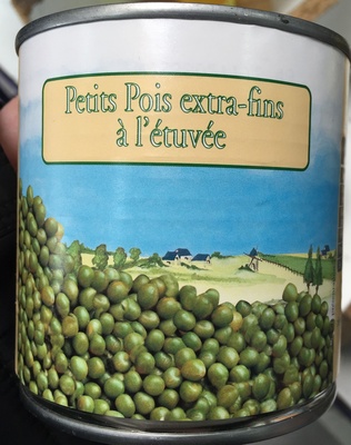 Petits Pois extra-fins à l'étuvée front packaging
