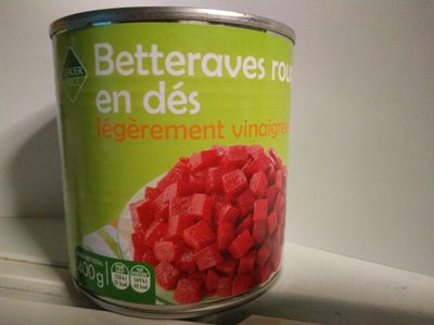 betterave rouges en dés légèrement vinaigrées