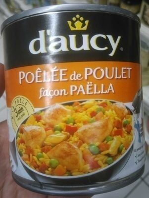 Poêlée de poulet façon paëlla D'AUCY, boîte 1/2 de 290G