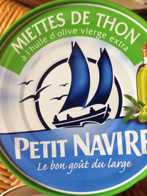 Miettes de thon à l'huile d'olive vierge extra front packaging