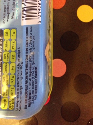 Filets de Maquereaux Touche de Romarin & Huile d'Olive