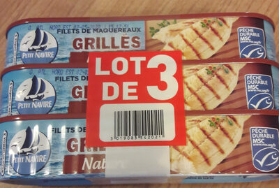Filets de maquereaux grillés front packaging