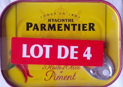Sardines à l'huile d'olive et piment front packaging