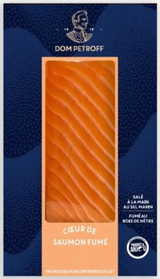 Cœur de saumon fumé front packaging