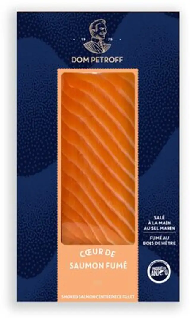 Cœur de saumon fumé ingredients label