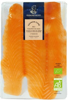 Saumon fumé biologique tranché main 2 tr
