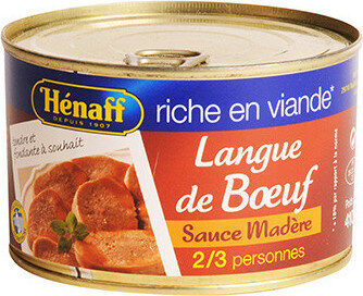 Langue De Boeuf Sauce Madère Henaff,