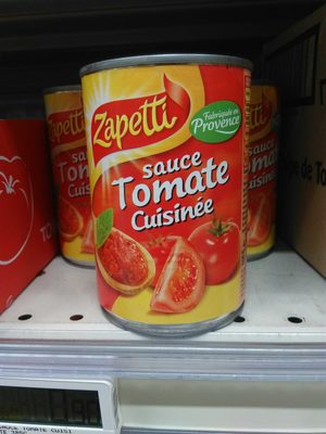 Zapetti, Sauce tomate cuisinee, la boite metal de 385 gr