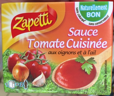 Sauce Tomate Cuisinée aux oignons et à l'ail