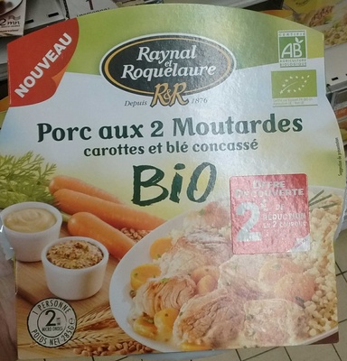 Porc aux 2 Moutardes carottes et blé concassé
