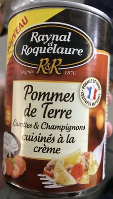 Pommes de Terre Carottes & Champignons cuisinés à la crème front packaging