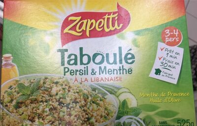 Taboulé Persil & Menthe à la libanaise front packaging