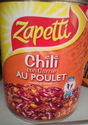 Chili con carne au poulet front packaging