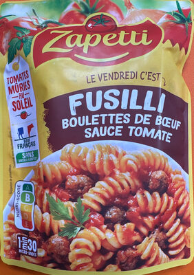 Fusilli au boulettes de boeuf sauce tomate