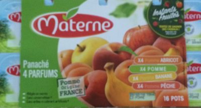 Compotes panaché 4 parfums Materne front packaging