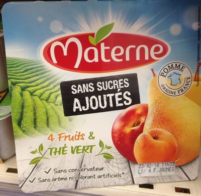 Compotes 4 Fruits Jaunes & Thé Vert