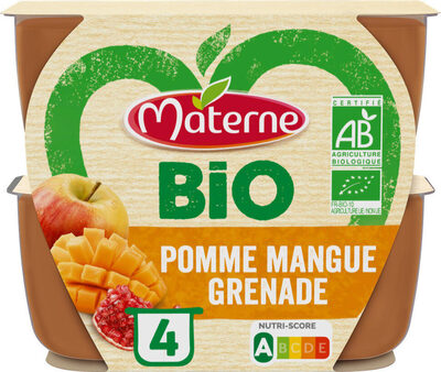 Compote Bio Sans Sucres Ajoutés PomMangueGrenade