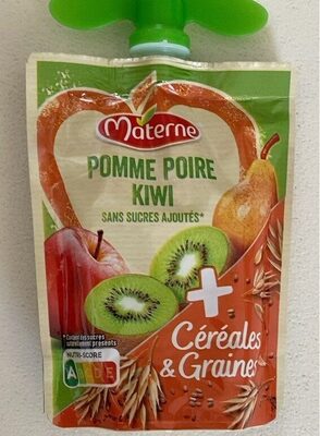 Pomme poire kiwi sans sucre ajoutes front packaging
