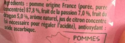 Pom’potes ingredients label