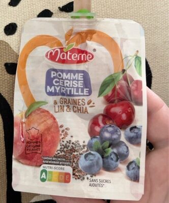 Compote pommz cerise myrtille fraine lin et chia