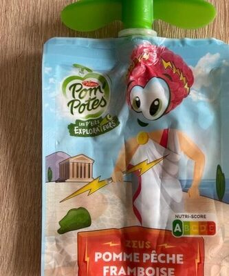 Compote pomme pêche framboise