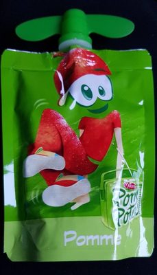 Compote pomme nature en gourde front packaging