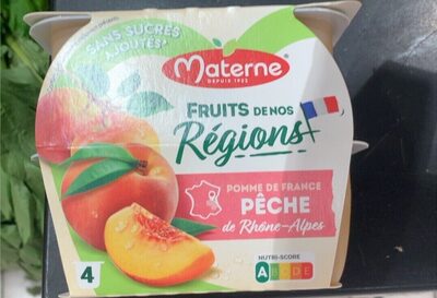 Compote Pêche front packaging