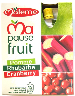 Ma pause fruit - Pomme Rhubarbe Cranberry