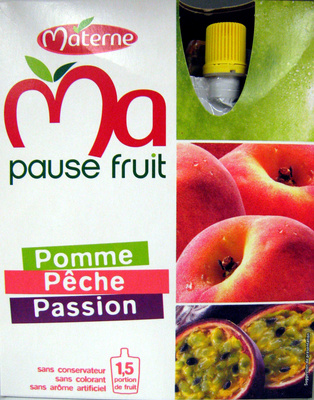 Ma Pause Fruit pomme, pêche, passion Materne