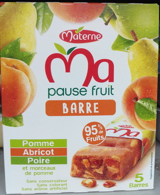 Ma pause fruit Barre pomme abricot poire