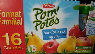 Pom'potes ssa 8 pom & 8 pomme poire 16 x 90 g. format familial