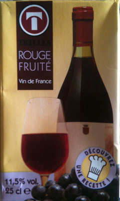 Trilles - Vin de France - Rouge fruité front packaging