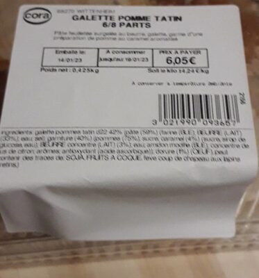 Galette pomme tatin front packaging