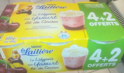Le liégeois au yaourt lit de cerises