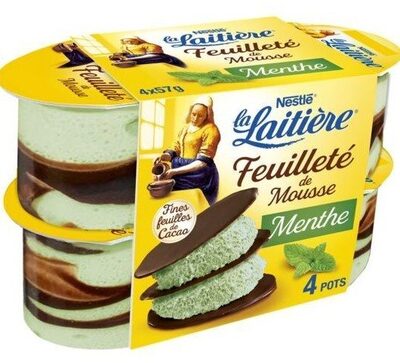 Feuilleté de mousse menthe