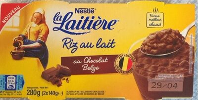 Riz au lait au chocolat belge front packaging