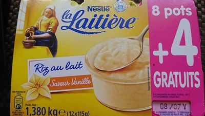 Riz au Lait Saveur Vanille front packaging